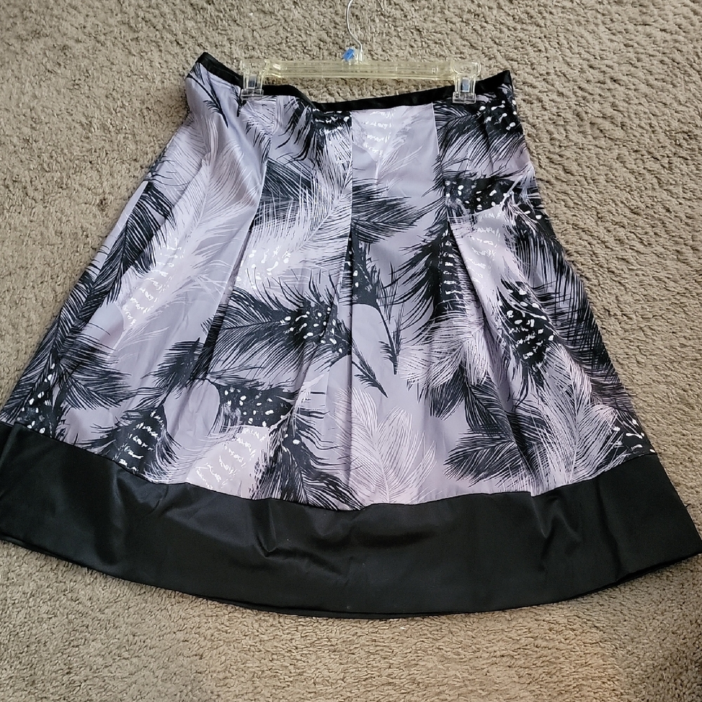 East 5th Black and Gray Patterned Midi Skirt